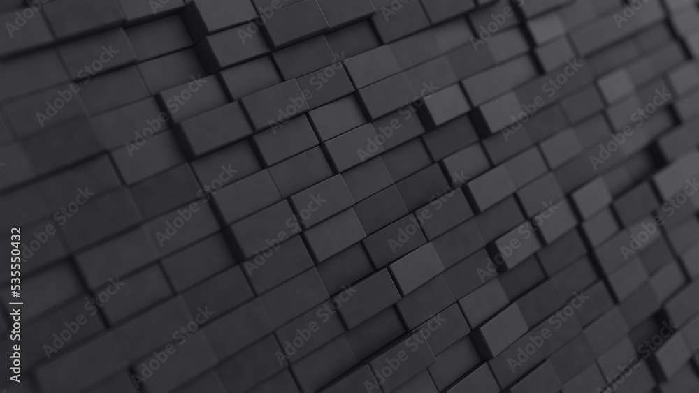 Polished simple 3d render Tiles arranged to create a Futuristic wall. 3D, Concrete Background formed from Rectangular blocks. 3D Rendering Polished simple 3d render Tiles arranged to create a Futuristic wall. 3D, Concrete Background formed from Rectangular blocks. 3D Rendering
