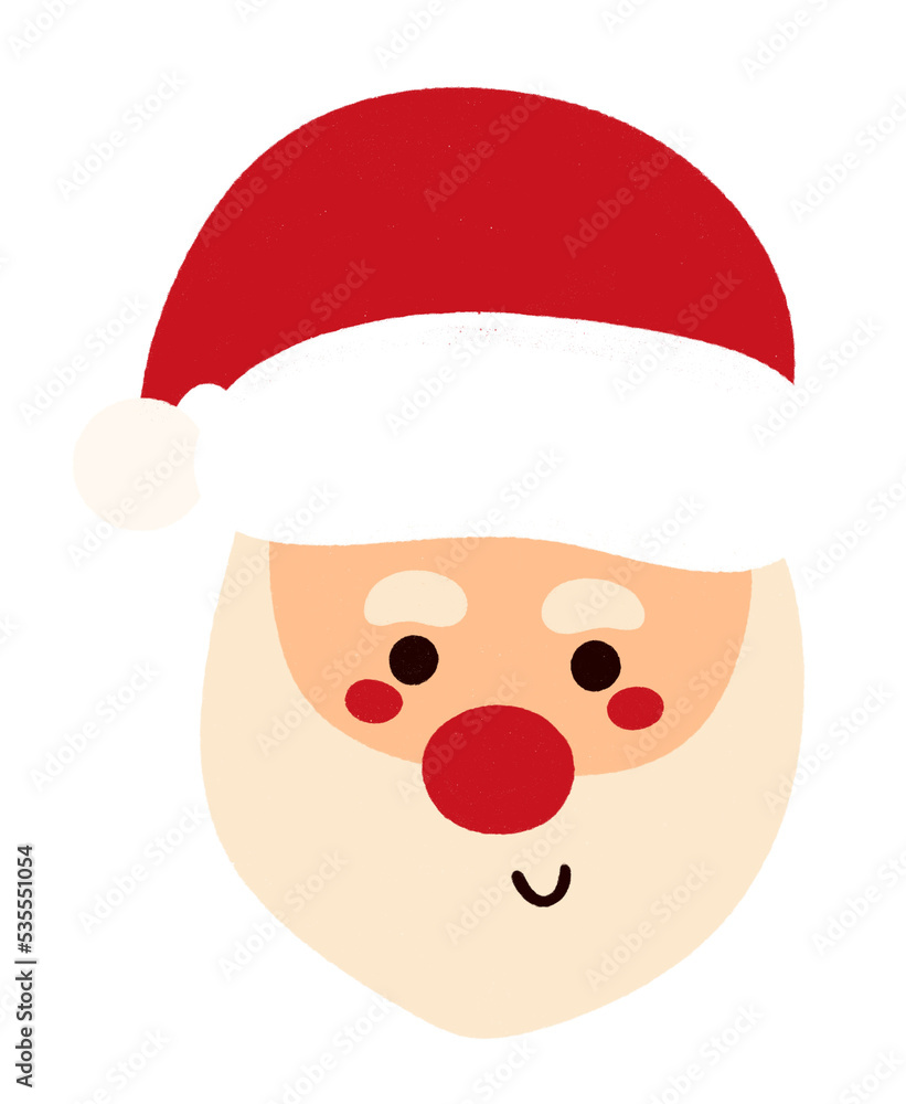 Head santa claus christmas icon. Head santa claus christmas icon.