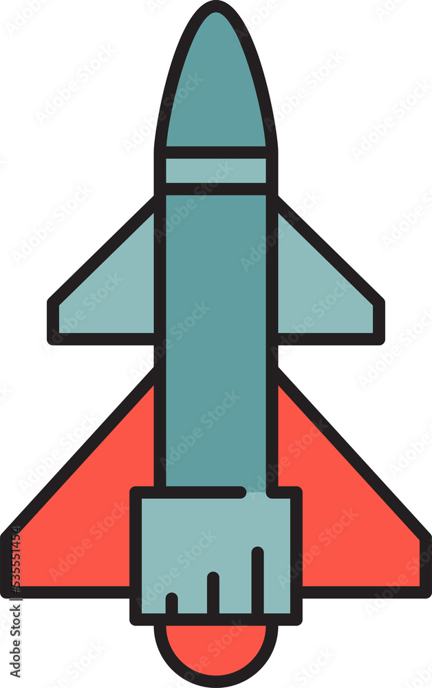 missile and rocket icon illustration missile and rocket icon illustration