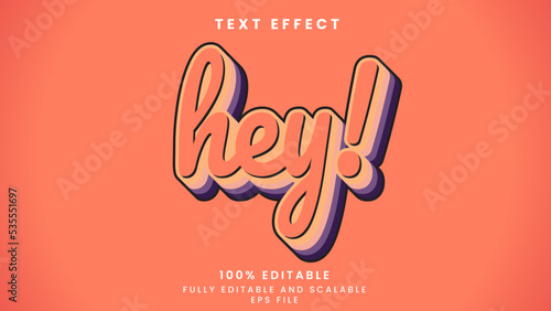 Hey editable text effect	