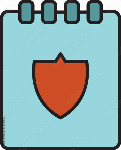 Free Download notepad and shield icon - GFXLoad