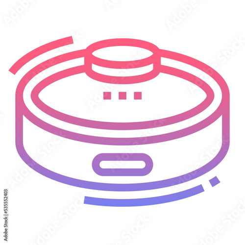 robot line gradient icon
