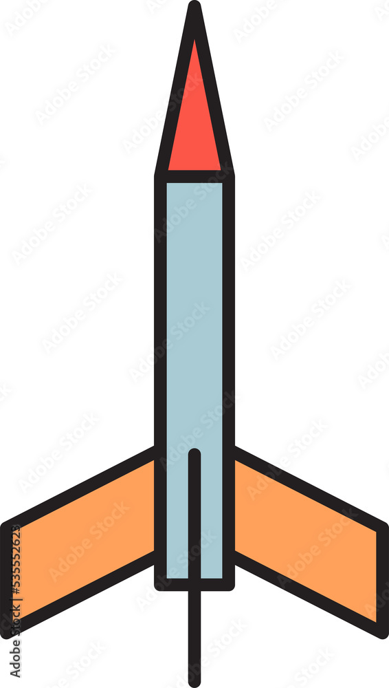 Fototapeta premium missile and rocket icon illustration