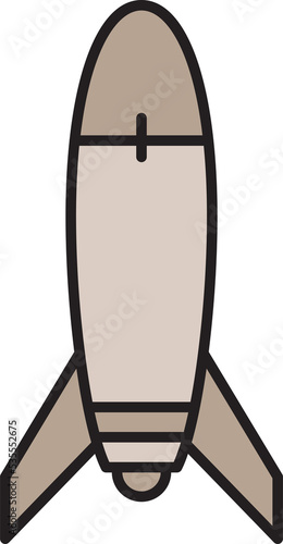 missile and rocket icon illustration