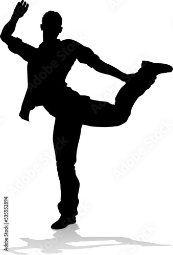 Fototapeta Naklejka Na Ścianę i Meble -  Street Dance Dancer Silhouette