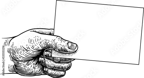 Hand Holding Business Card ...