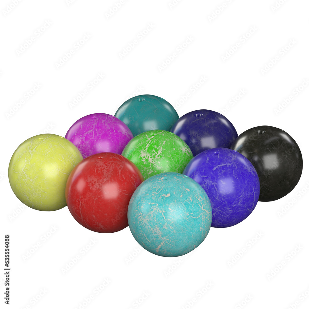 Fototapeta premium 3d rendering illustration of bowling balls