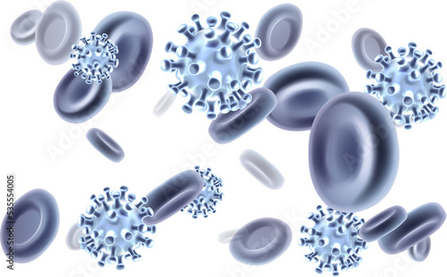 Virus Blood Cells Molecules...