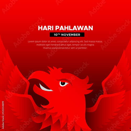  Indonesia National day design background vector. Celebration indonesia veteran day vector