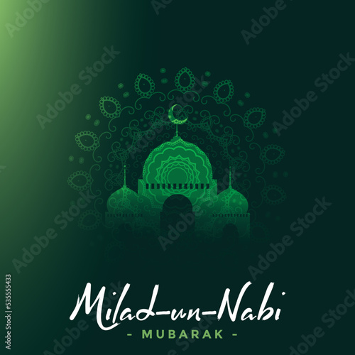 Happy Birthday to Prophet Muhammad. Milad un Nabi Mubarak. photo