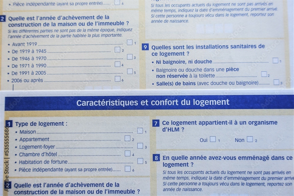 Le recensement de la population et son formulaire de questions sur les caractéristiques et le