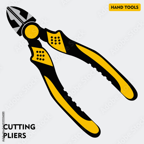Cutting Pliers aka cutting nippers vector illustration