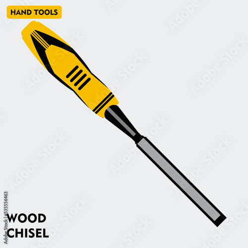 Wood Chisel or Woodwork Chisel vector illustration