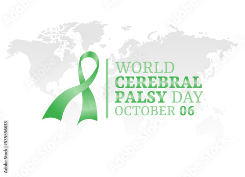 vector graphic of world cerebral palsy day good for world cerebral palsy day celebration. flat design. flyer design.flat illustration.