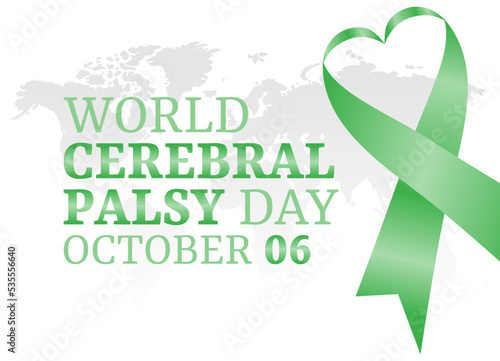 vector graphic of world cerebral palsy day good for world cerebral palsy day celebration. flat design. flyer design.flat illustration.