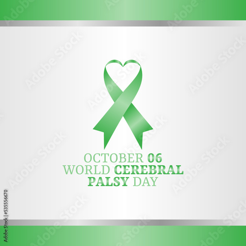 vector graphic of world cerebral palsy day good for world cerebral palsy day celebration. flat design. flyer design.flat illustration.