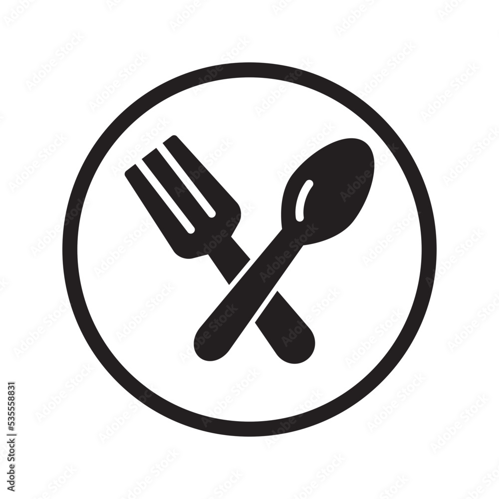 Spoon and Fork Icon Vector Illustration Design Spoon and Fork Icon Vector Illustration Design