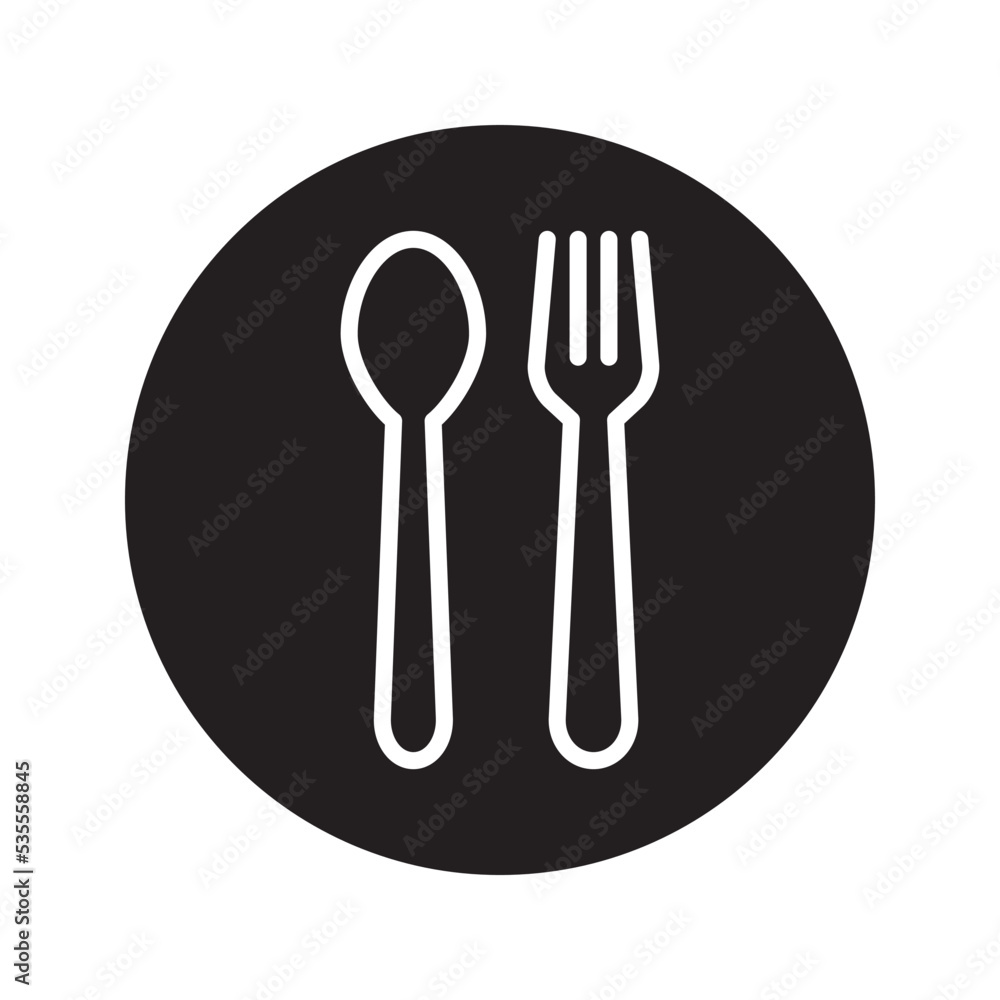 Spoon and Fork Icon Vector Illustration Design Spoon and Fork Icon Vector Illustration Design