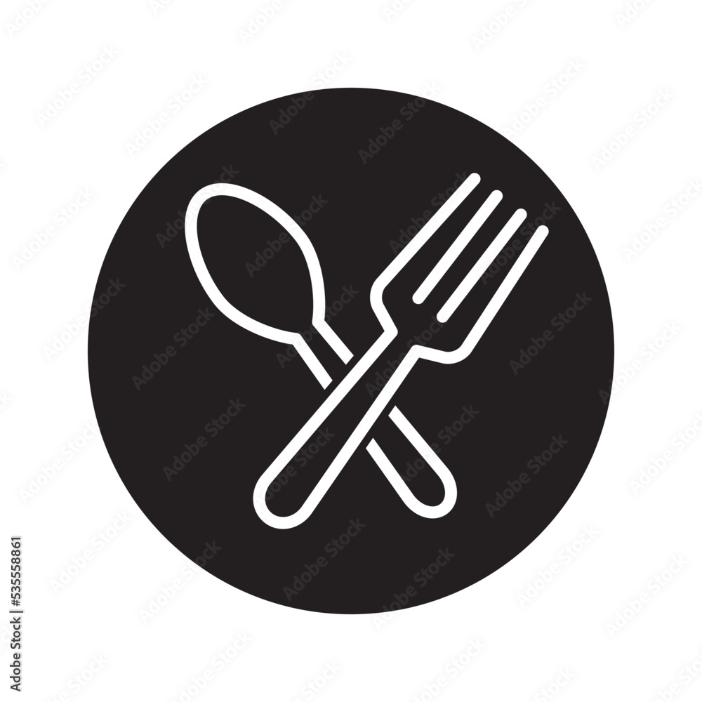 Spoon and Fork Icon Vector Illustration Design Spoon and Fork Icon Vector Illustration Design