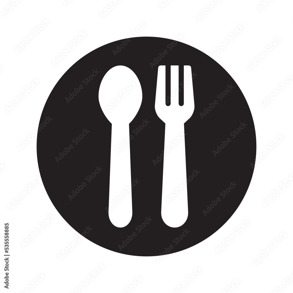 Spoon and Fork Icon Vector Illustration Design Spoon and Fork Icon Vector Illustration Design