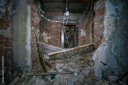 Walter Ulbricht's old winter house, once a symbol of luxury and power in the GDR, now stands as a silent ruin, telling stories from a bygone era photo