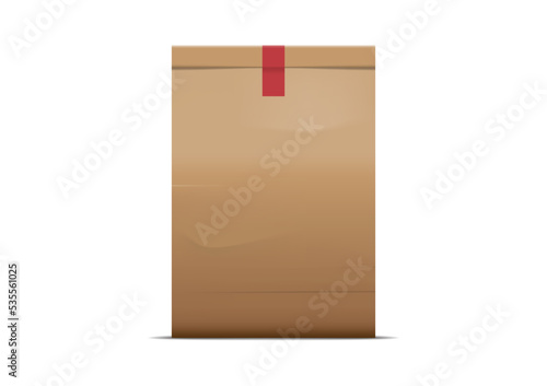 brown candy paper envelope icon on white background