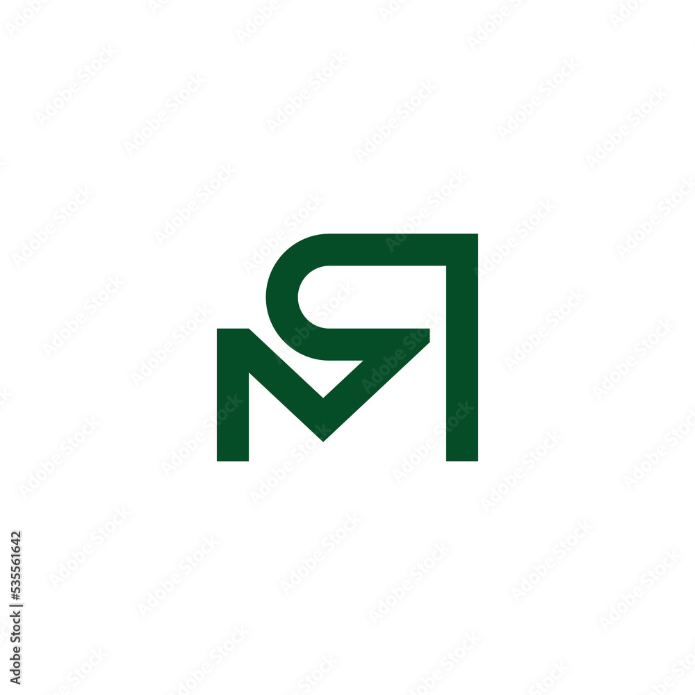 letter mq simple linked line logo vector letter mq simple linked line logo vector