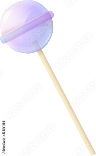 Hard popsicle stick. Sweet pastel lolipop candy