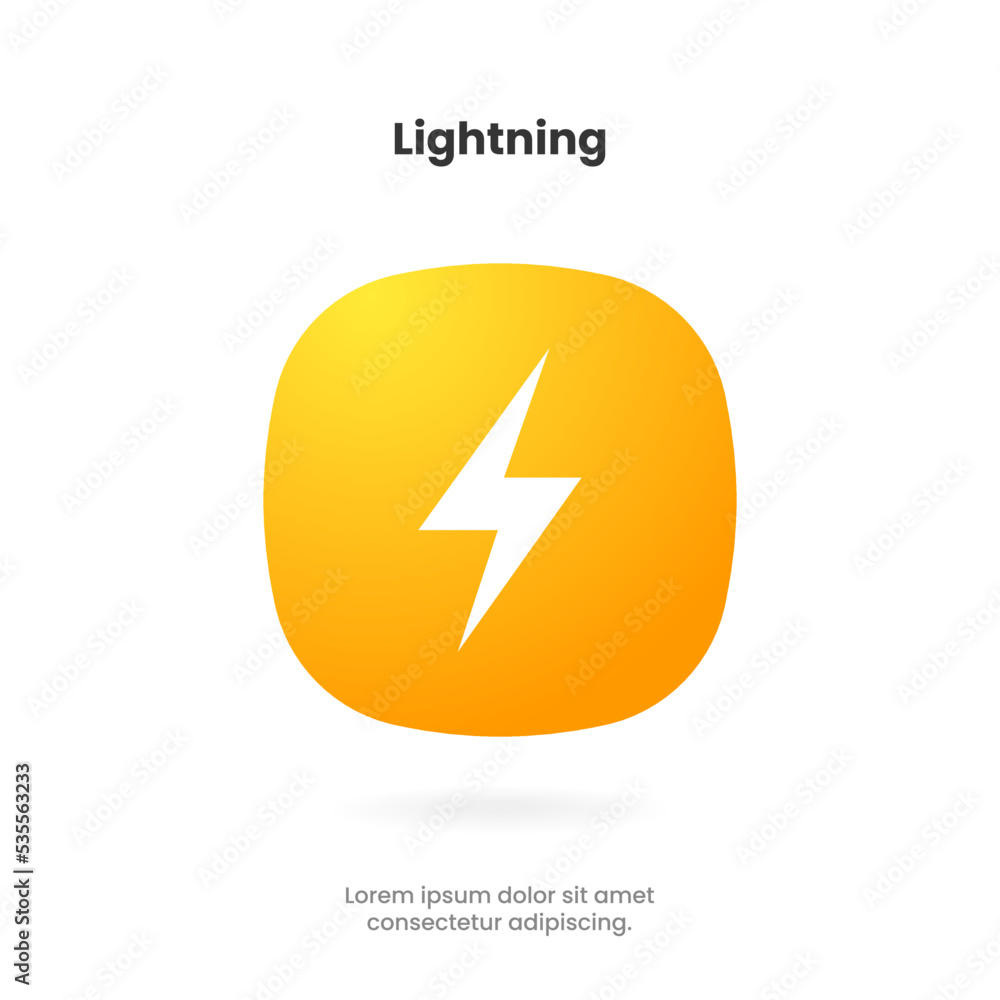 3d thunder bolt vector. Flash logo. Lightning icon push button. Electrical sign. Thunderbolt symbol. Charge charging energy sign on white background isolated for ui ux mobile app websites. 3d thunder bolt vector. Flash logo. Lightning icon push button. Electrical sign. Thunderbolt symbol. Charge charging energy sign on white background isolated for ui ux mobile app websites.