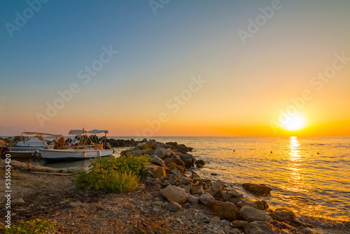 Amazing sunrise in Zakynhtos island, Greece