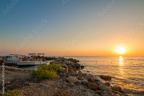 Amazing sunrise in Zakynhtos island, Greece