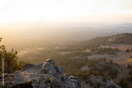 Εκτύπωση καμβά View from the Rim of Crater Lake National Park during Golden Hour