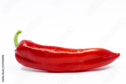 Red hot capia pepper. Red hot pepper isolated on white background.
