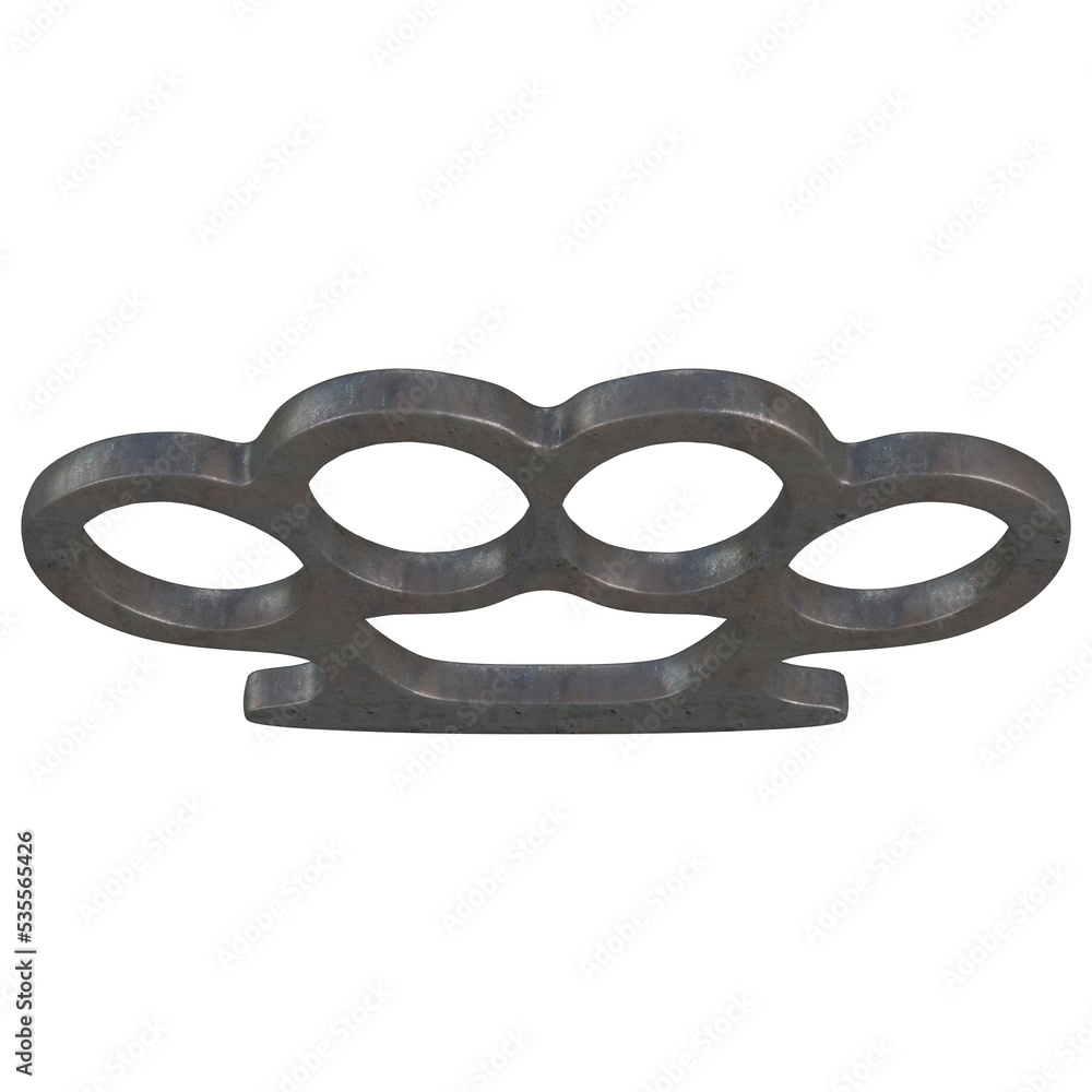 3d rendering illustration of brass knuckles 3d rendering illustration of brass knuckles