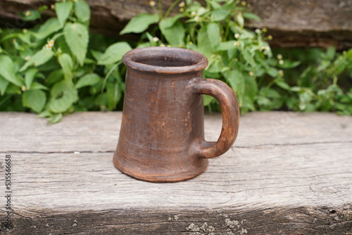 Ceramics, a ceramic product made with their own hands, made on a potter's wheel, jug, mug, clay, ornament.