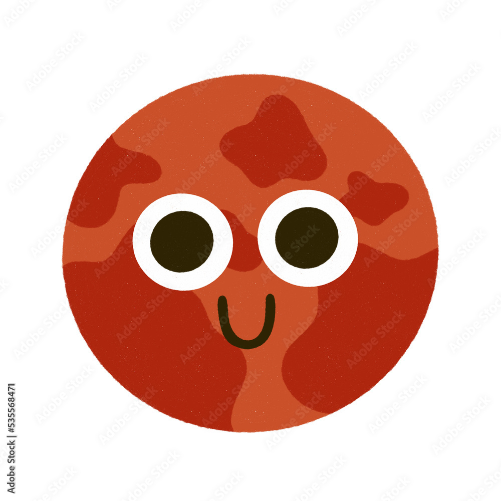 Mars planet cartoon Icon. Mars planet cartoon Icon.