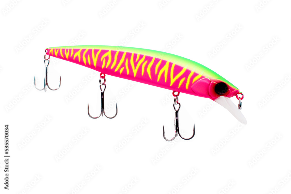 Wobbler for fishing on a white background Wobbler for fishing on a white background