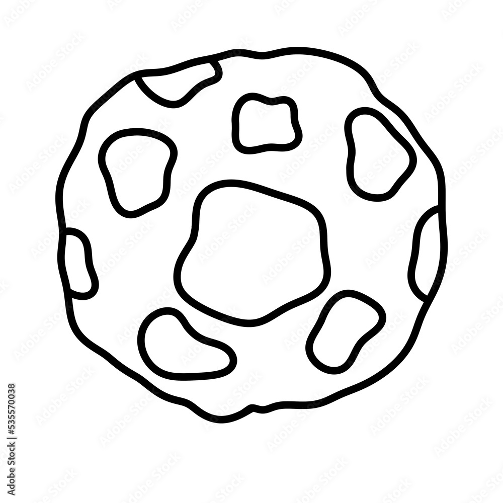 Asteroid line icon. Asteroid line icon.