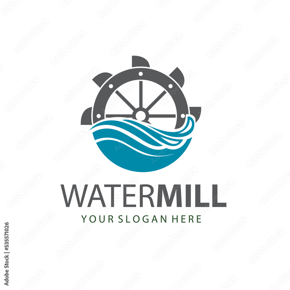 illustration of water mill wheel isolated on white background illustration of water mill wheel isolated on white background