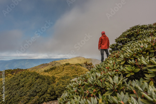 Landscape Vew Of Hehuanshan And Qilai Mountains On The Hehuan Shan East Peak Trail, Taroko National Park, Taiwan photo