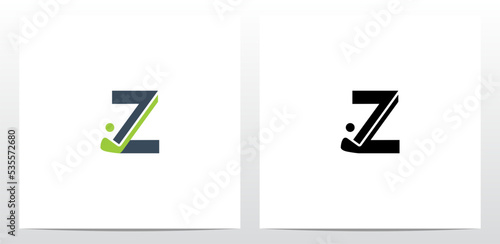 Golf Stick And Ball On Letter Logo Design Z