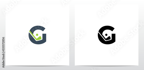 Golf Stick And Ball On Letter Logo Design G