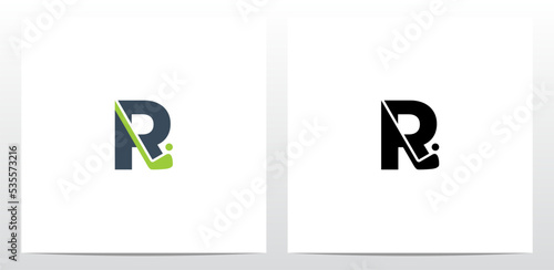 Golf Stick And Ball On Letter Logo Design R
