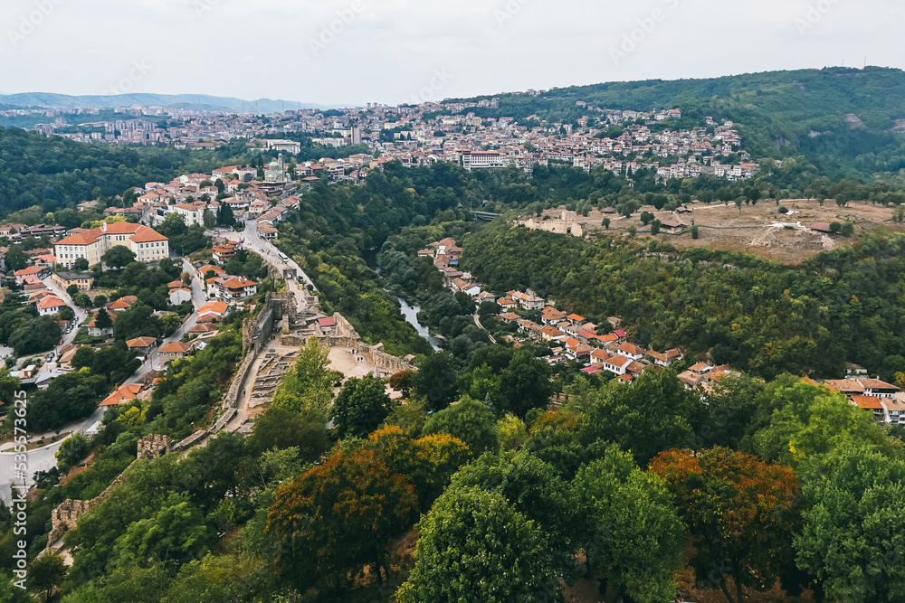 Panoramic view of the ancient city in Bulgaria. 