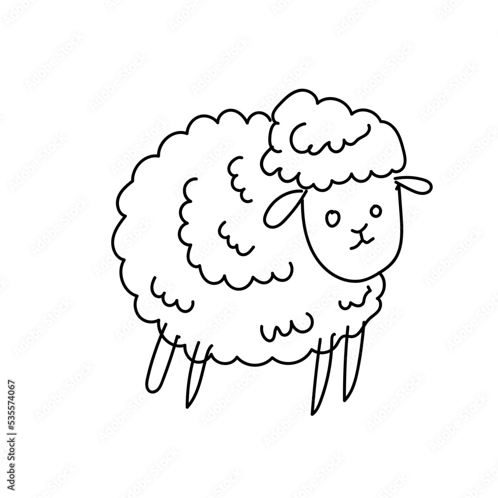 cute goat doodle childish hand drawn cute goat doodle childish hand drawn