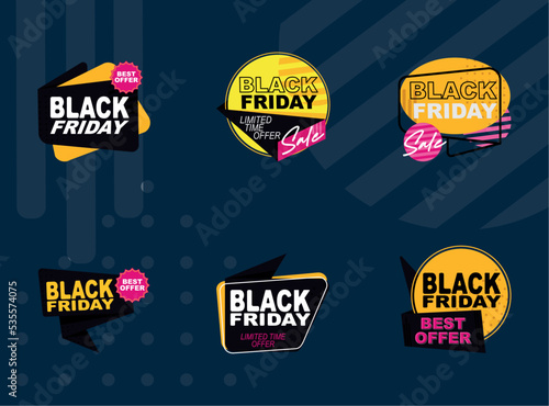 black friday, icon collection