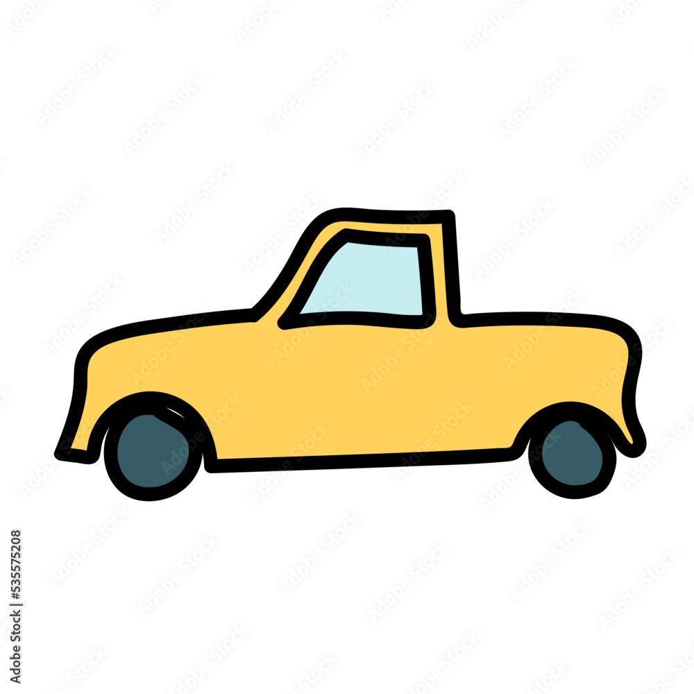 hand drawn toy car doodle hand drawn toy car doodle