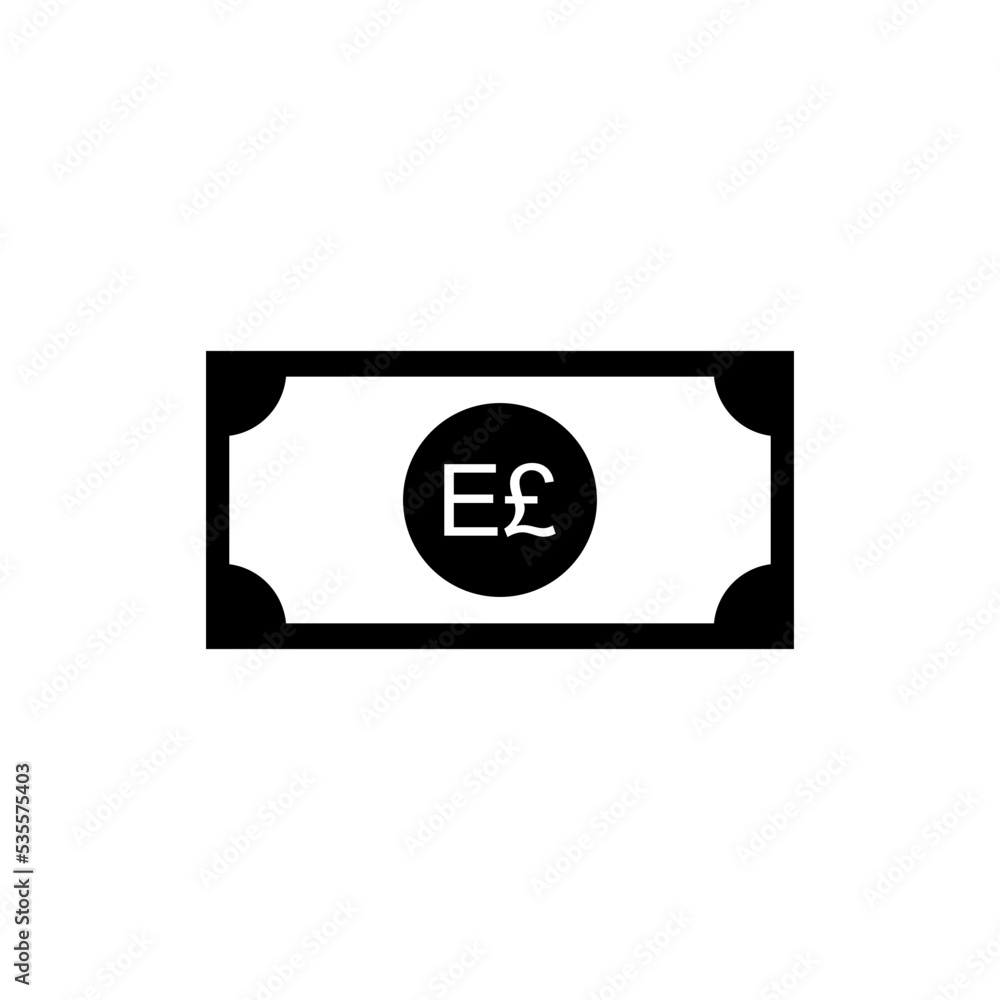 Egypt Currency Icon Symbol, Egyptian Pound, EGP. Vector Illustration Egypt Currency Icon Symbol, Egyptian Pound, EGP. Vector Illustration