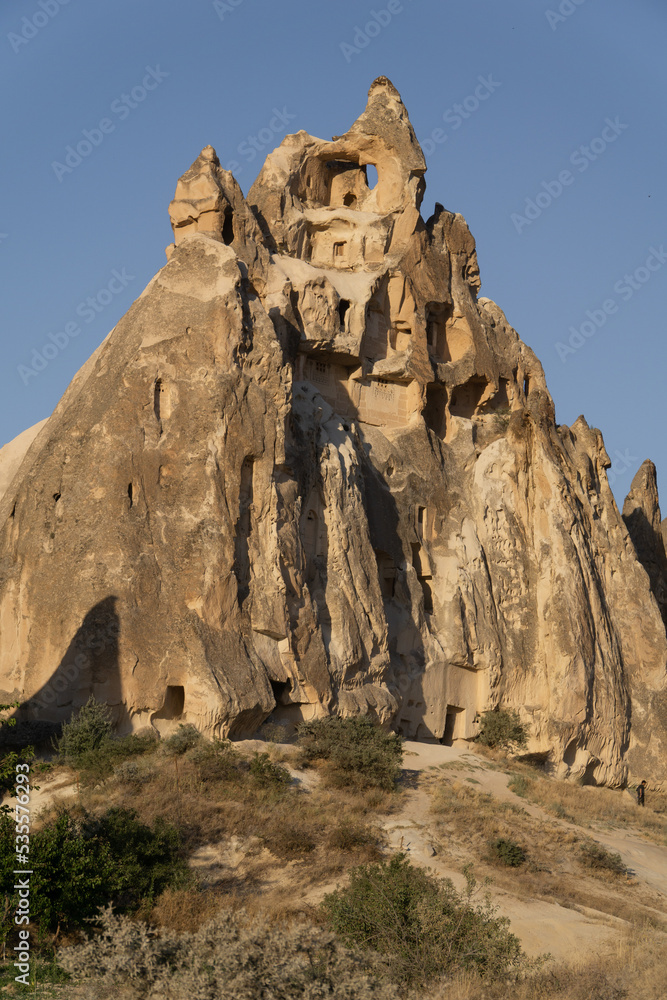 Typical rock formations of Goreme in Cappadocia
