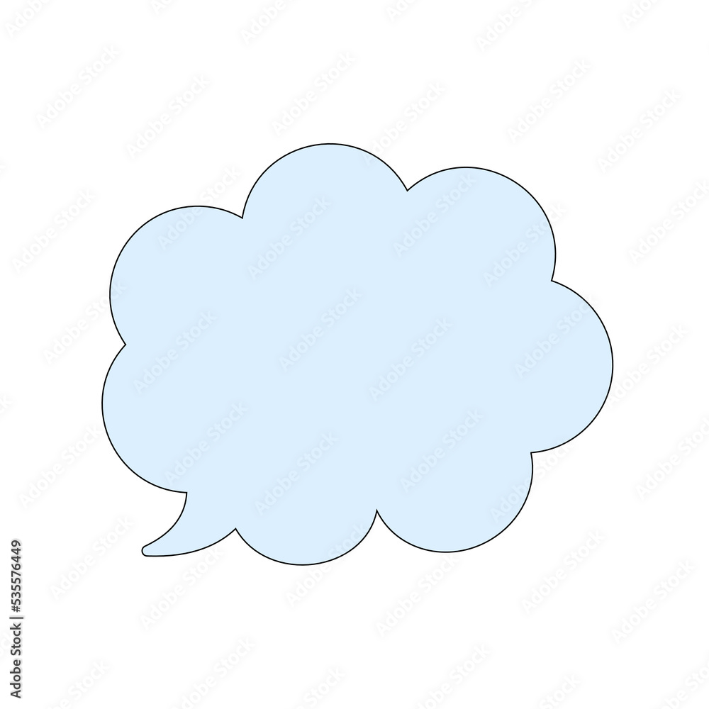 Speech bubble with black outline isolated on white background. Vector illustration Speech bubble with black outline isolated on white background. Vector illustration